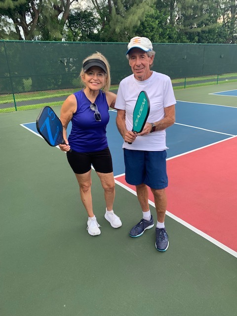 Bob and Marianne finishing up a beginners lesson in Delray Beach