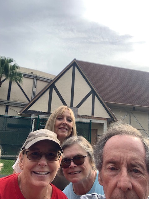 Chaim, Gerry, Judy, and Ellen with Bob after a beginners pickleball clinic in Delray Beach, FL