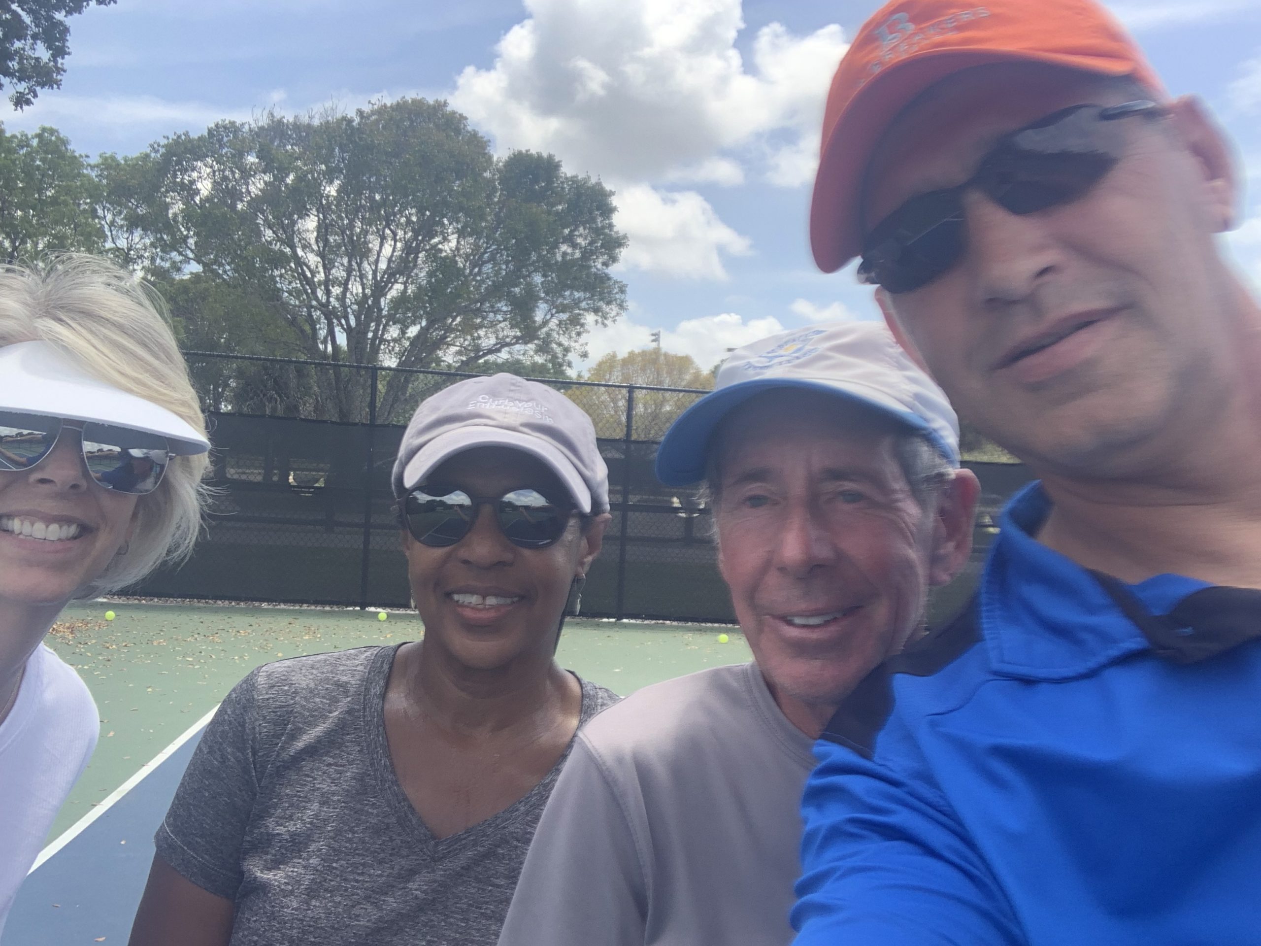 bob-with-alex-julie-and-linda-after-a-beginners-pickleball-clinic-in-boca-raton