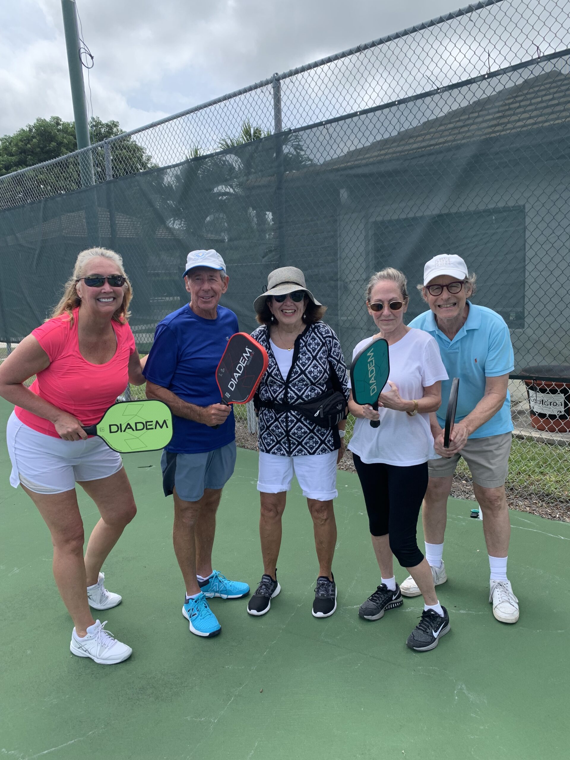 bob-with-ginny-larry-sally-and-dan-after-an-Intermediate-pickleball-clinic-in-lake-worth