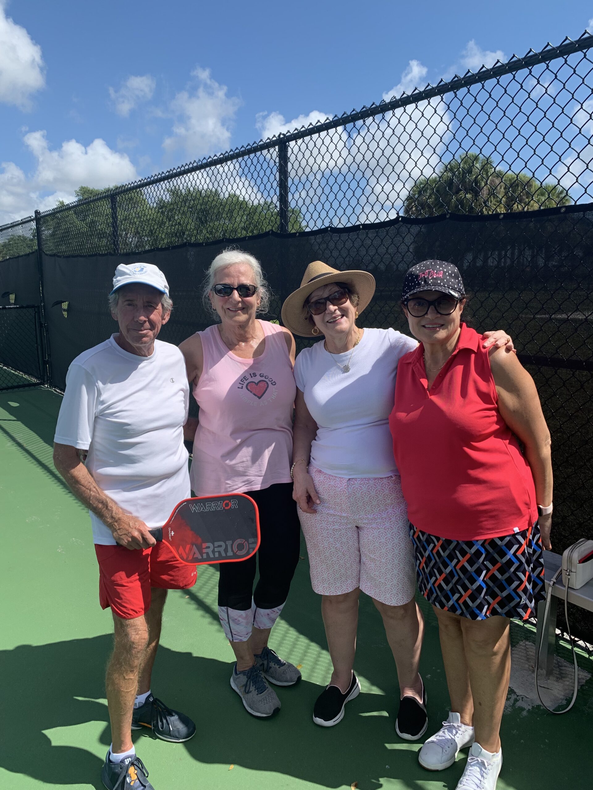 bob-with-suzanne-ronelle-and-matilde-after-a-beginners-pickleball-clinic-in-boca-raton