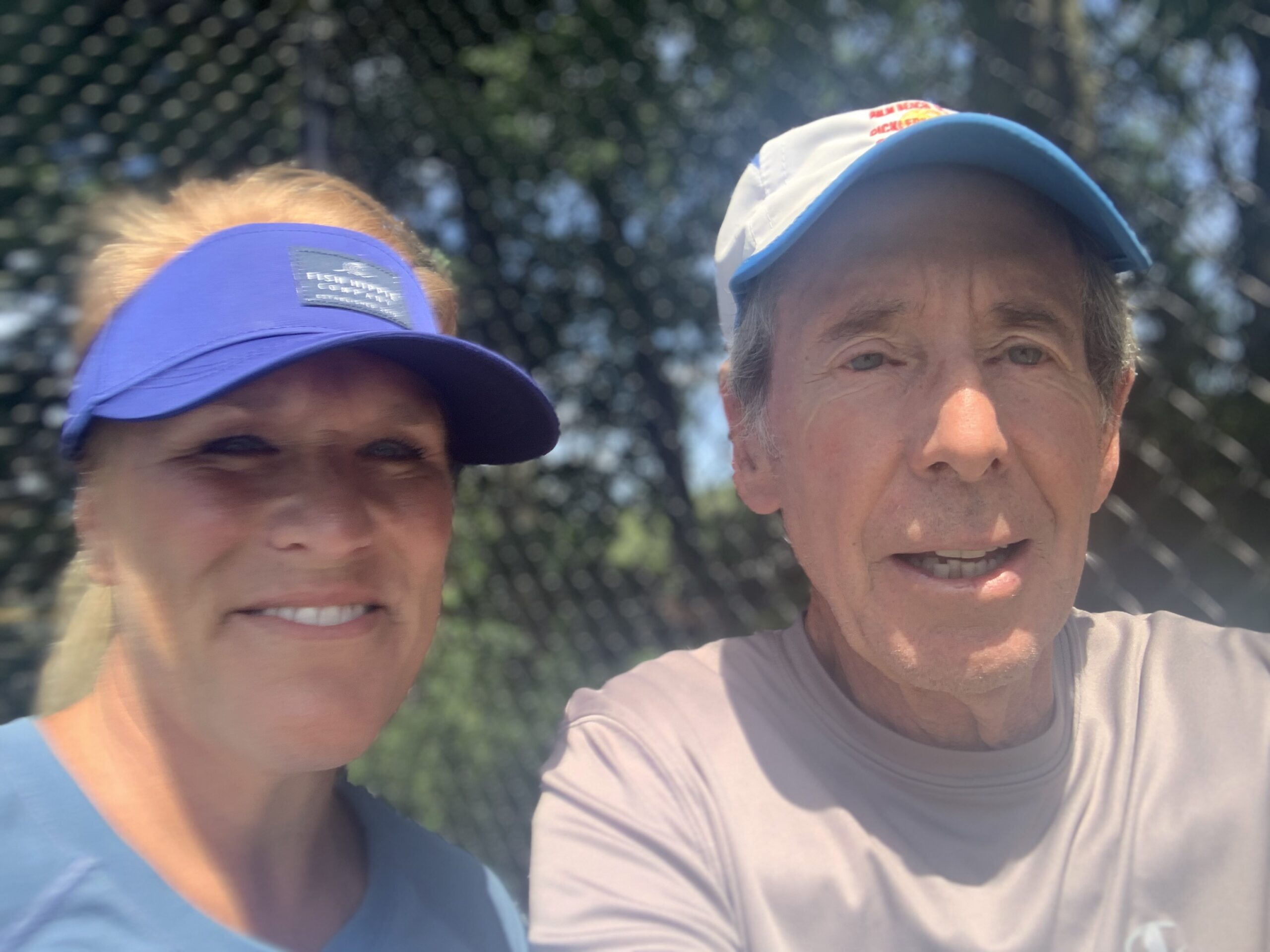 Bob with Colleen before starting a private pickleball lesson in Morris County, New Jersey