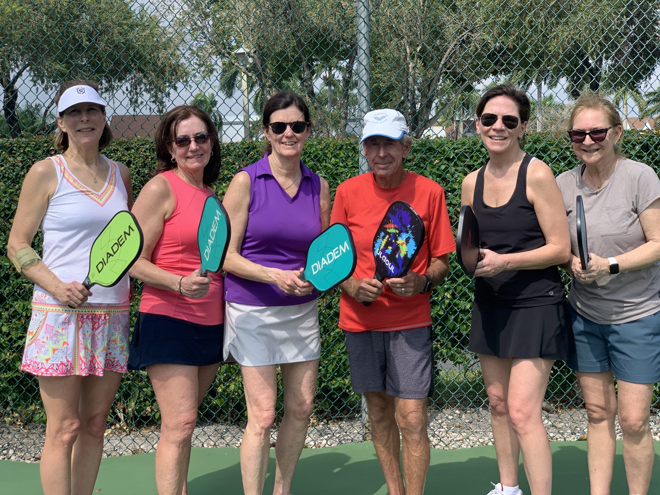 What to do while on vacation in Florida? Play pickleball! Bob with Erika and her friends after a spirited lesson and game in Delray Beach, FL.