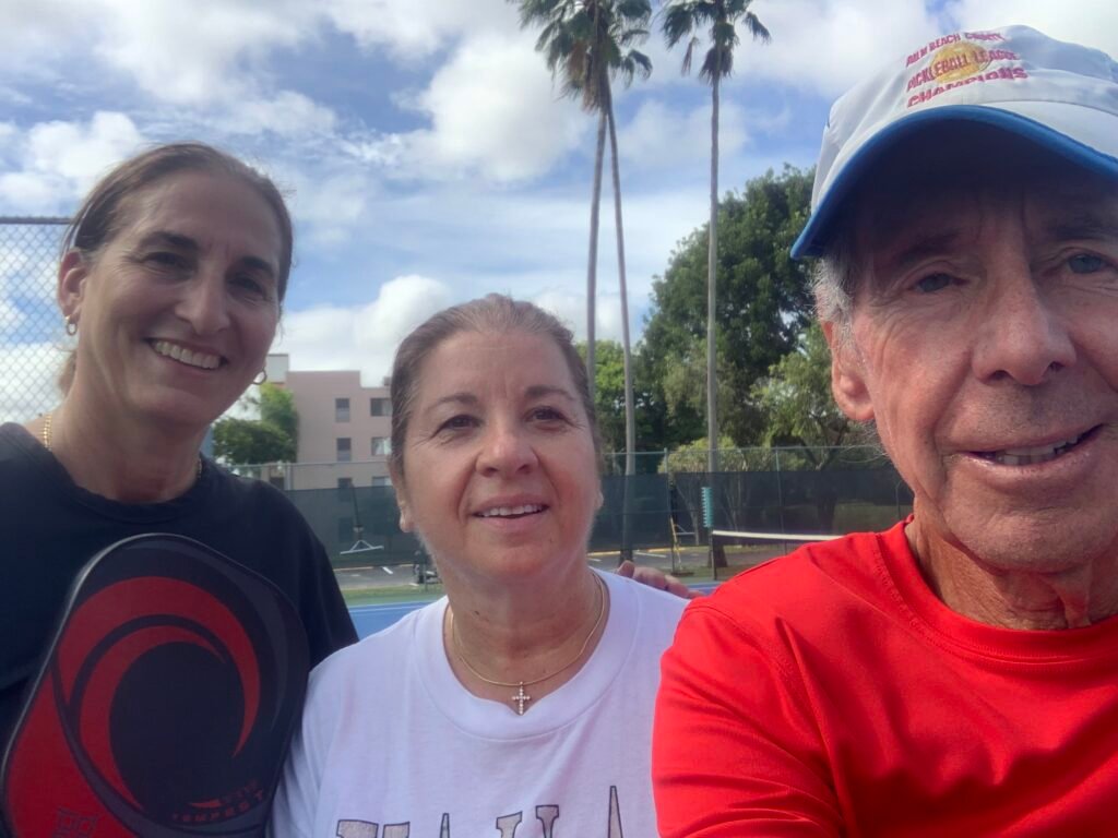 Bob With Mary and Michelle After a Private Pickleball Lesson in Delray Beach, Fl