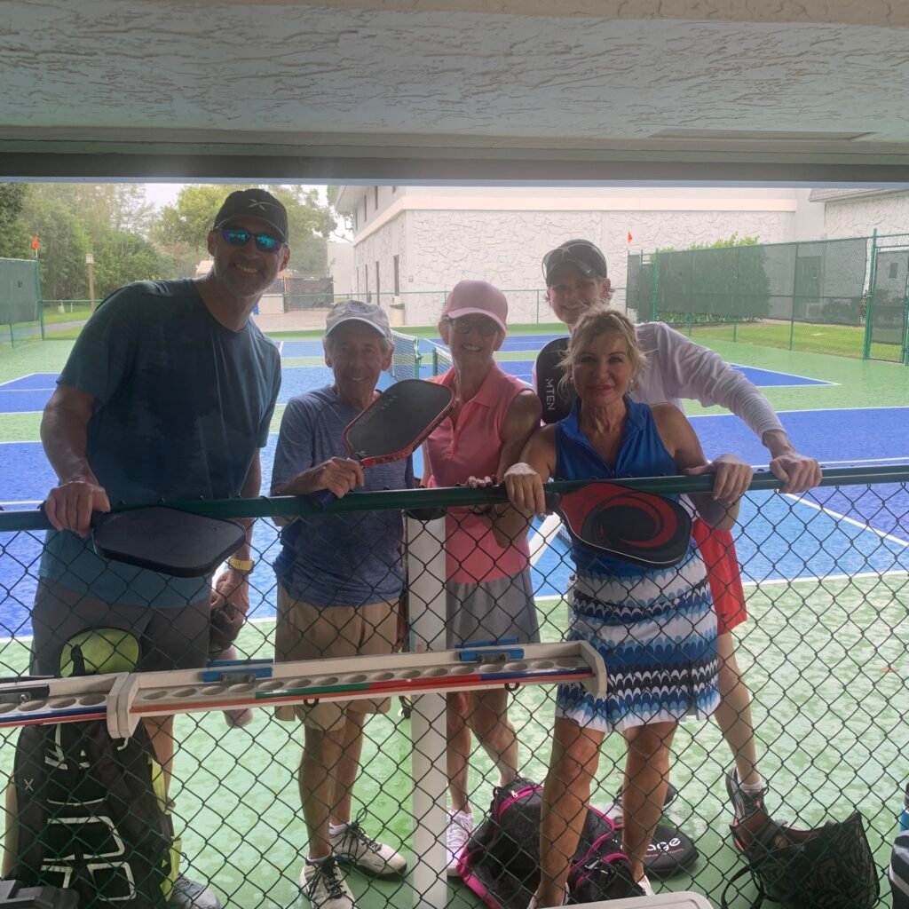 Bob finishing up a pickleball lesson in Delray Beach, Florida