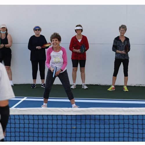 Bob Savar teaching a pickleball clinic at John Knox Village in Pompano Beach Fl