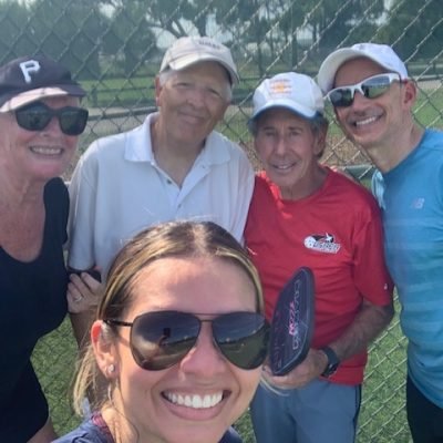 Gabby, Matt, Cynthia, and Tom - all smiles after taking Bob's first Beginners Clinic of the 2021 season